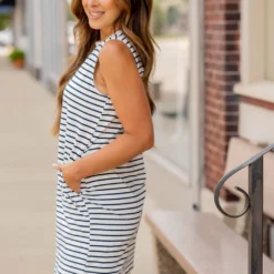 Simple Striped Tank Dress -Women's Clothing Store BB 2700 182507c2 c6ea 4d09 a2d9 edcbf11d6f82 179072