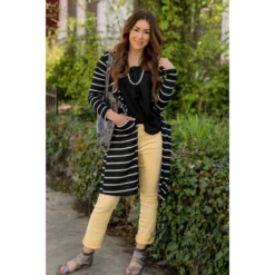 Textured Striped Tunic Cardigan -Women's Clothing Store BB 2709 24113f1f e29e 4acc 9f4b 22558857d200