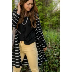 Textured Striped Tunic Cardigan -Women's Clothing Store BB 2714 b78cbf0a c957 4728 a7d9 f5357a2846ba
