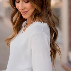 Dressy Ruffle V-Neck Blouse -Women's Clothing Store BB 2719 2ebbac67 fdd9 4166 8f0b 2dff33ebfc5e 982694