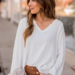 Dressy Ruffle V-Neck Blouse -Women's Clothing Store BB 2722 15db28eb d3bf 4c8c 880c 32db1fc40d7a 402201