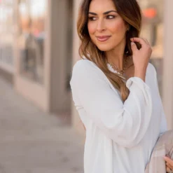 Dressy Ruffle V-Neck Blouse -Women's Clothing Store BB 2727 a3241e90 a47f 43c9 baea 4ad6b2a41b61 561621