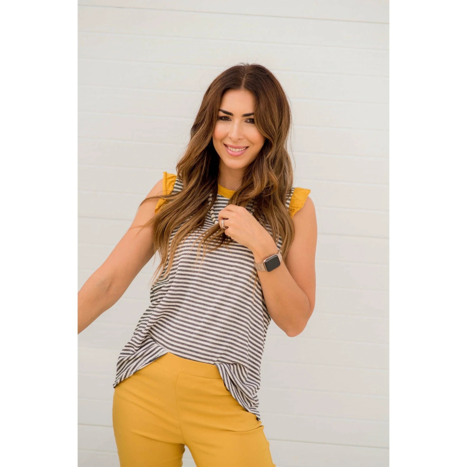 Cute & Sassy Striped Ruffle Tank 12 Cute & Sassy Striped Ruffle Tank - Image 12