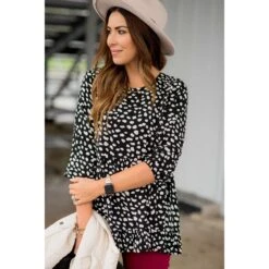 Ruffle Cheetah Blouse -Women's Clothing Store BB 2728 3ba1bc6a e4b0 49f4 934d f45884edb0b1