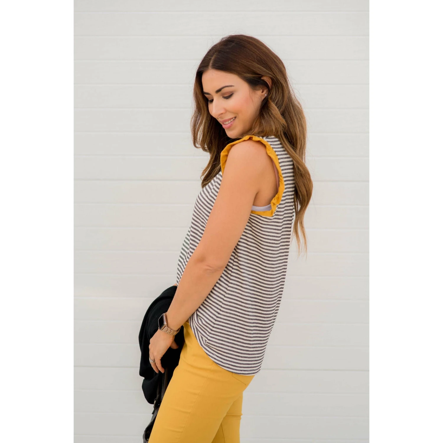 Cute & Sassy Striped Ruffle Tank 15 Cute & Sassy Striped Ruffle Tank - Image 15