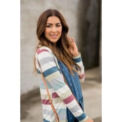 Muted Striped Tunic Cardigan 28 Muted Striped Tunic Cardigan -Women's Clothing Store BB 2739 9f66ed70 6ec9 45c8 afe9 2a8ebee73df1