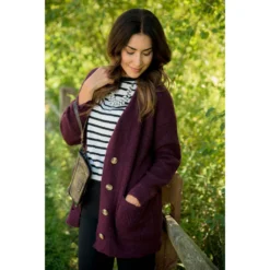 Boyfriend Button Cardigan -Women's Clothing Store BB 2745