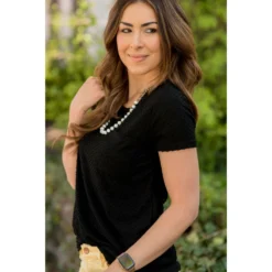 Short Sleeve Textured Pocket Tee 32 Short Sleeve Textured Pocket Tee -Women's Clothing Store BB 2748 47d4b699 0fb7 41f7 8e7c 06295c47fd4a