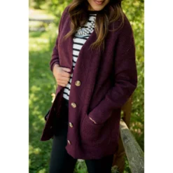Boyfriend Button Cardigan -Women's Clothing Store BB 2750