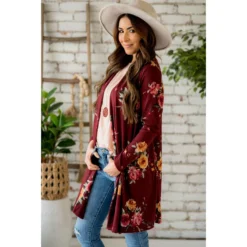 Floral Tunic Cardigan -Women's Clothing Store BB 2755 7a621e46 ebde 4a6e b0e6 4d812595c246