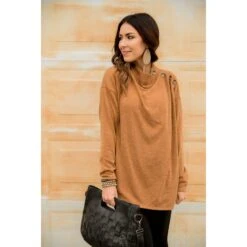 Side Button Wrap Sweater -Women's Clothing Store BB 2763 d0ff2d28 aa6f 4250 a088 3dfd26414fd9