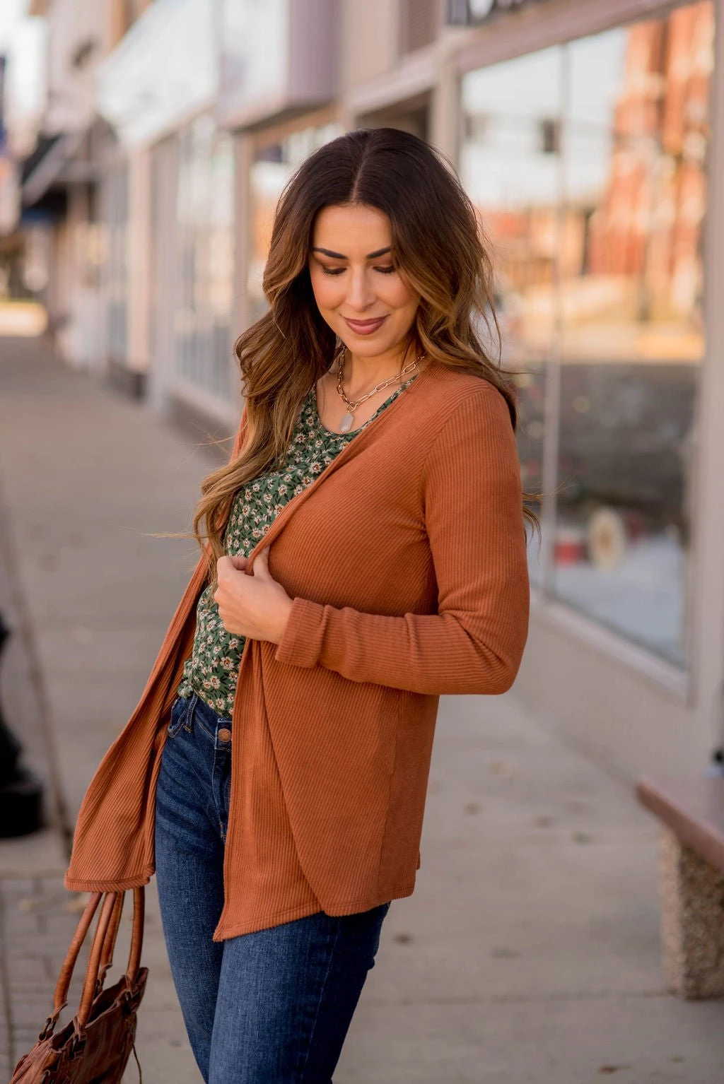 Basic Ribbed Waterfall Cardigan 2 Basic Ribbed Waterfall Cardigan - Image 2