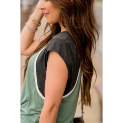 Dual Color Trimmed Tee -Women's Clothing Store BB 2817 2d1cf49b 33ae 41e7 a159 80f511bca26a