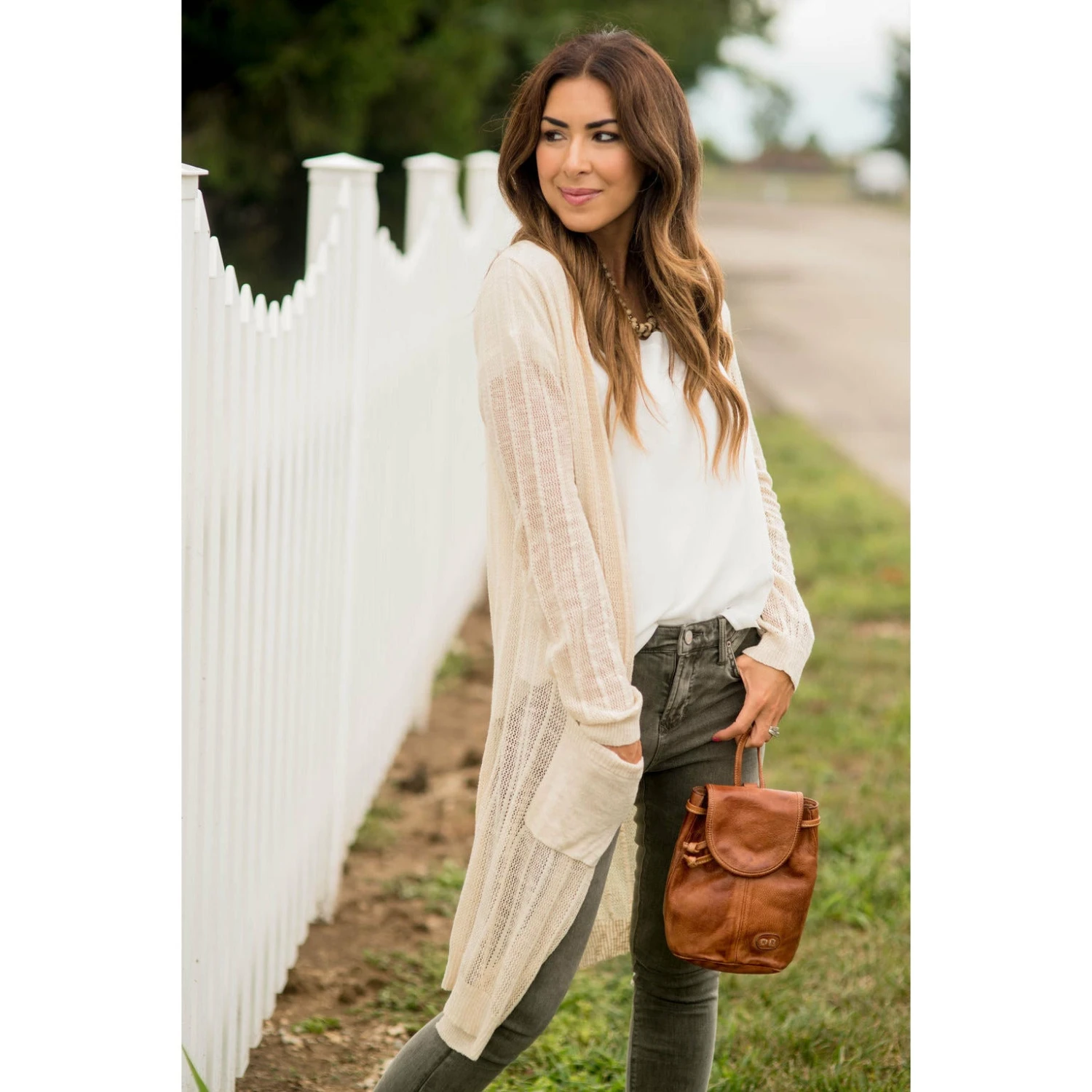 Vertical Striped Tissue Tunic Cardigan 8 Vertical Striped Tissue Tunic Cardigan - Image 8