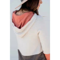 Tri Color Hoodie -Women's Clothing Store BB 2845