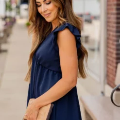 Ruffle Bottom V Midi Dress -Women's Clothing Store BB 2846 b628e91a fbab 44a0 b8cd 010a28d0dee6 155191