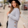 Side Button Sweater