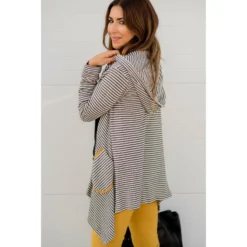 Striped Waterfall Cardigan -Women's Clothing Store BB 2863 2050d174 0fc2 46c8 9930 cf3b72aeb05c