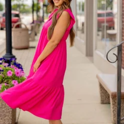 Ruffle Bottom V Midi Dress -Women's Clothing Store BB 2867 ef55e20a 9968 4633 bb62 e94d2eaffe37 620069