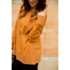 Detailed V Sweatshirt -Women's Clothing Store BB 2906