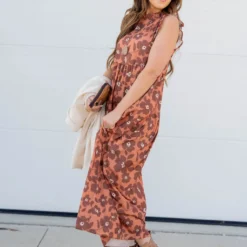 Retro Floral Ruffle Trim Maxi Dress 13 Retro Floral Ruffle Trim Maxi Dress -Women's Clothing Store BB 2912 b6ee73ce d87d 455d 977a 49f437efac3a