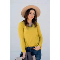 Betsey's Butter Soft Long Sleeve Basic Tee -Women's Clothing Store BB 2933