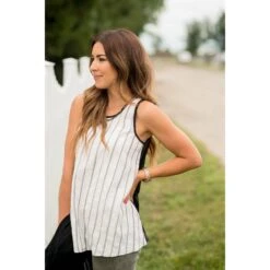 Vertical Striped Solid Back Tank -Women's Clothing Store BB 2937 f87f7871 1cf4 4feb 8da1 378cd40c607d