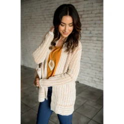 Mixed Knit Cardigan -Women's Clothing Store BB 2938
