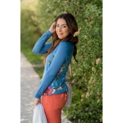 Perry Blue Floral Baseball Tee -Women's Clothing Store BB 2943 2f590d53 16c0 4d04 8332 142b5fff5276