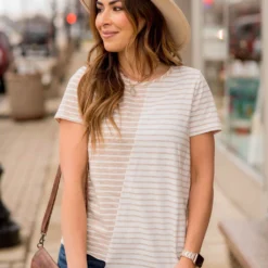 Asymmetrical Striped Tee -Women's Clothing Store BB 2944 5f65d2fe 5bd8 49b0 9756 9a8b99cc18d1 156498