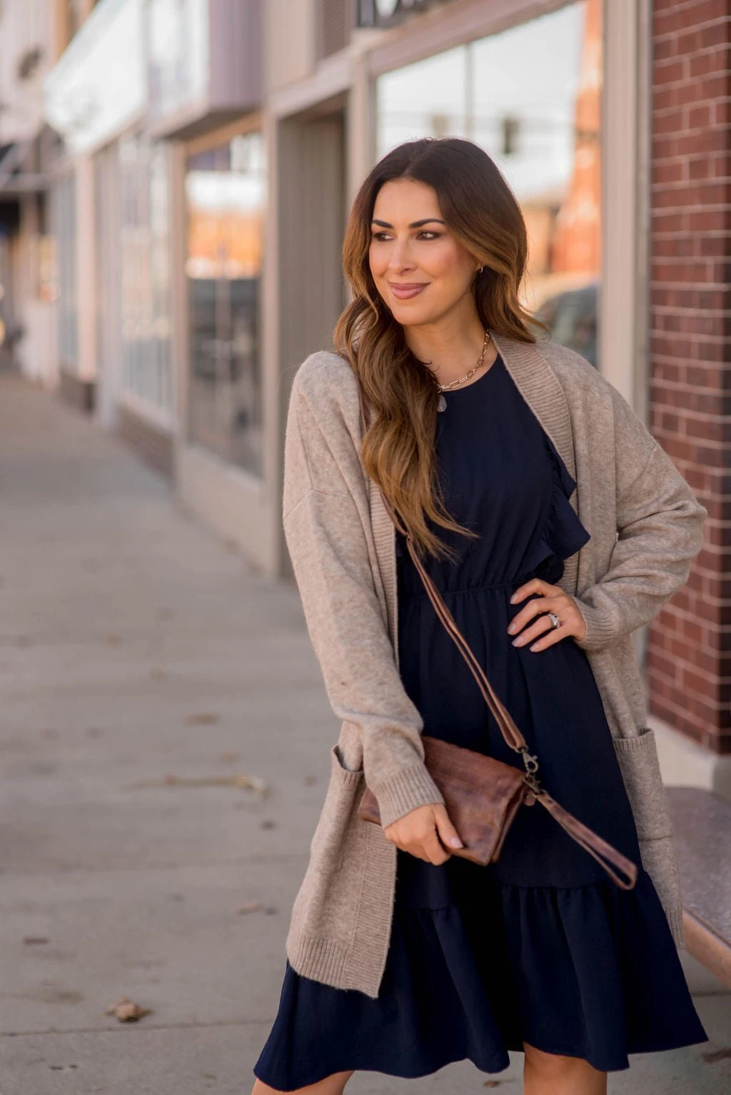 Flutter Accented Cinched Waist Dress 2 Flutter Accented Cinched Waist Dress - Image 2