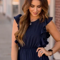 Flutter Accented Cinched Waist Dress 14 Flutter Accented Cinched Waist Dress -Women's Clothing Store BB 2965 52b07d0a 7c72 4a18 9c95 151cba491df9 405930