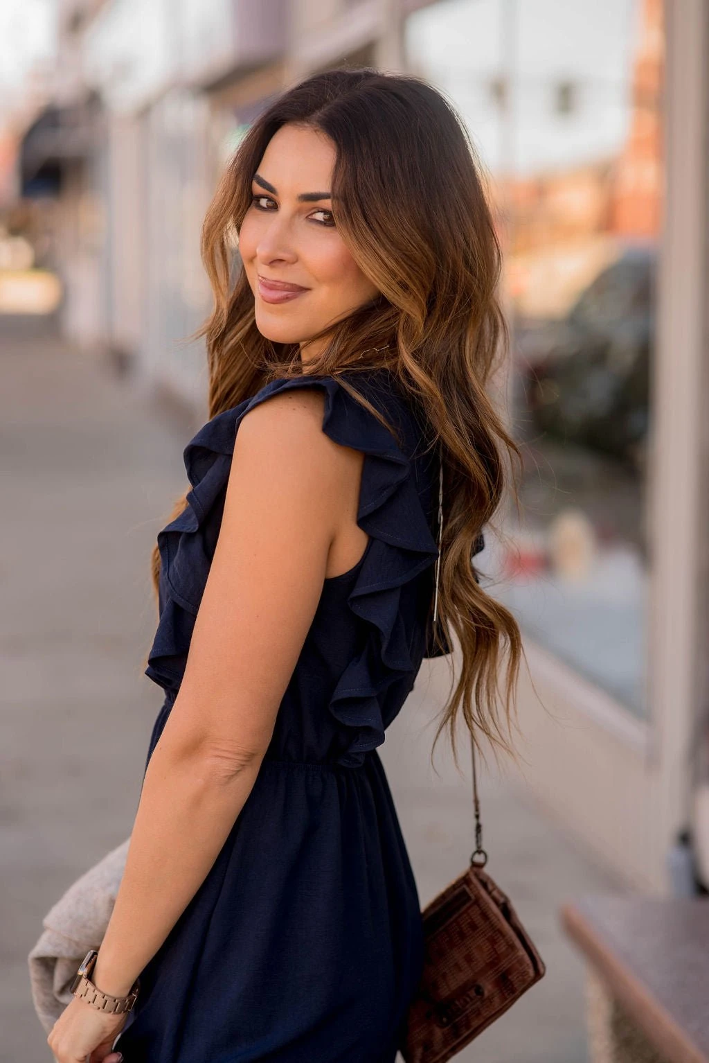 Flutter Accented Cinched Waist Dress 7 Flutter Accented Cinched Waist Dress - Image 7