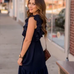 Flutter Accented Cinched Waist Dress 16 Flutter Accented Cinched Waist Dress -Women's Clothing Store BB 2970 390e2d97 b9b9 4a3b a949 b675c877a7b0 759674