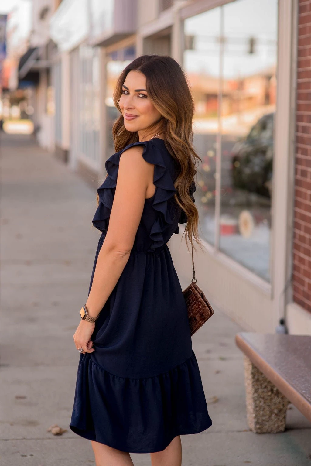 Flutter Accented Cinched Waist Dress 8 Flutter Accented Cinched Waist Dress - Image 8