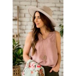 Diamond Cut Out V-Neck Tank -Women's Clothing Store BB 2991 792dd9ec 85d8 4448 8c6f b3c511716471