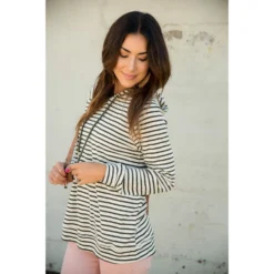 Striped Lightweight Game Day Hoodie -Women's Clothing Store BB 3008 341f9a9a 9097 4f15 86af 2265d319830e