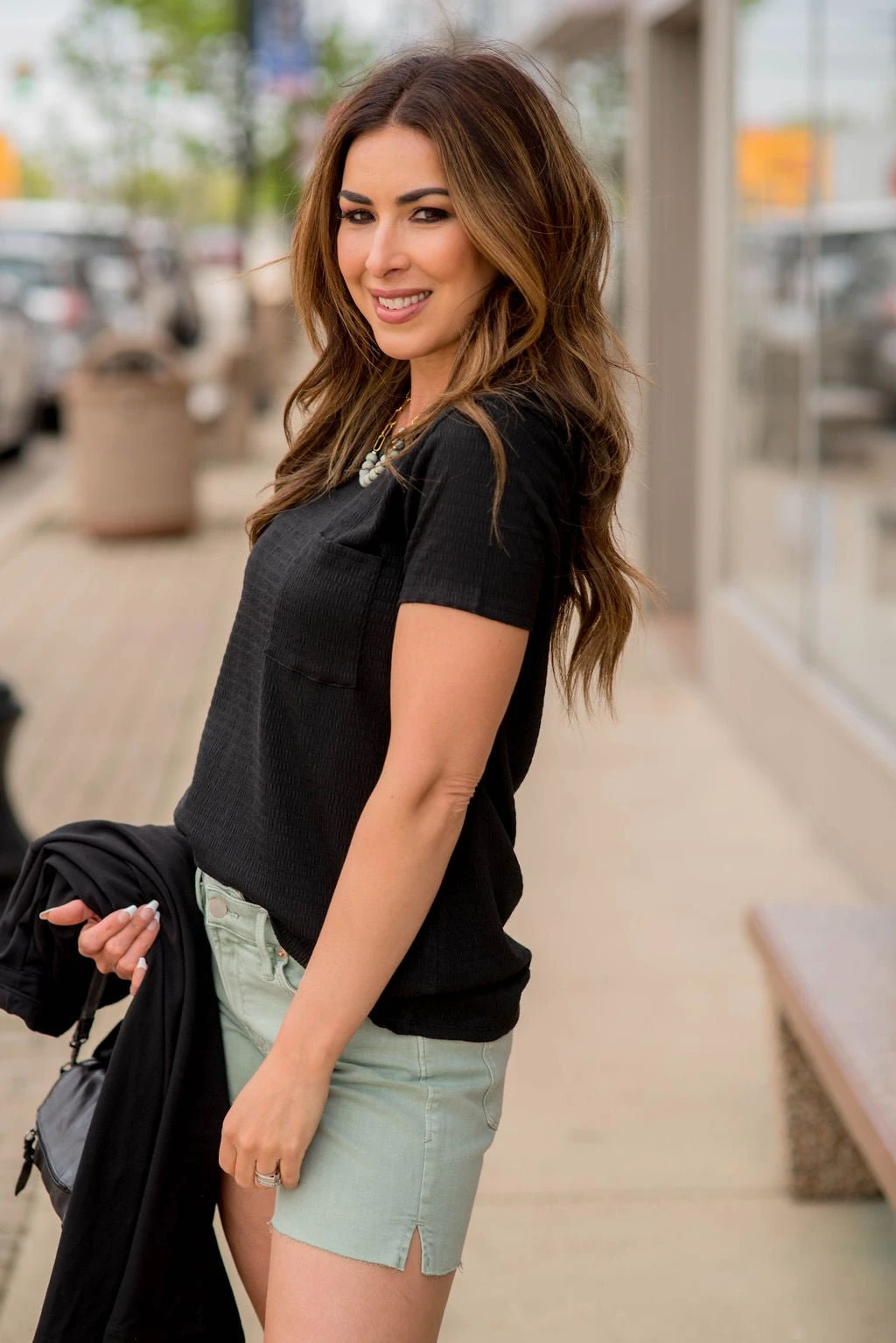 Textured Lines Pocket Tee 16 Textured Lines Pocket Tee - Image 16