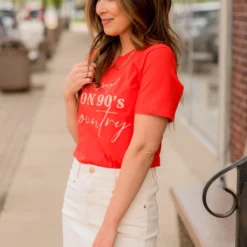 Raised On 90's Country Graphic Tee -Women's Clothing Store BB 3062 df8a4ae6 8586 4773 9ecc 7068828a62cd 509245