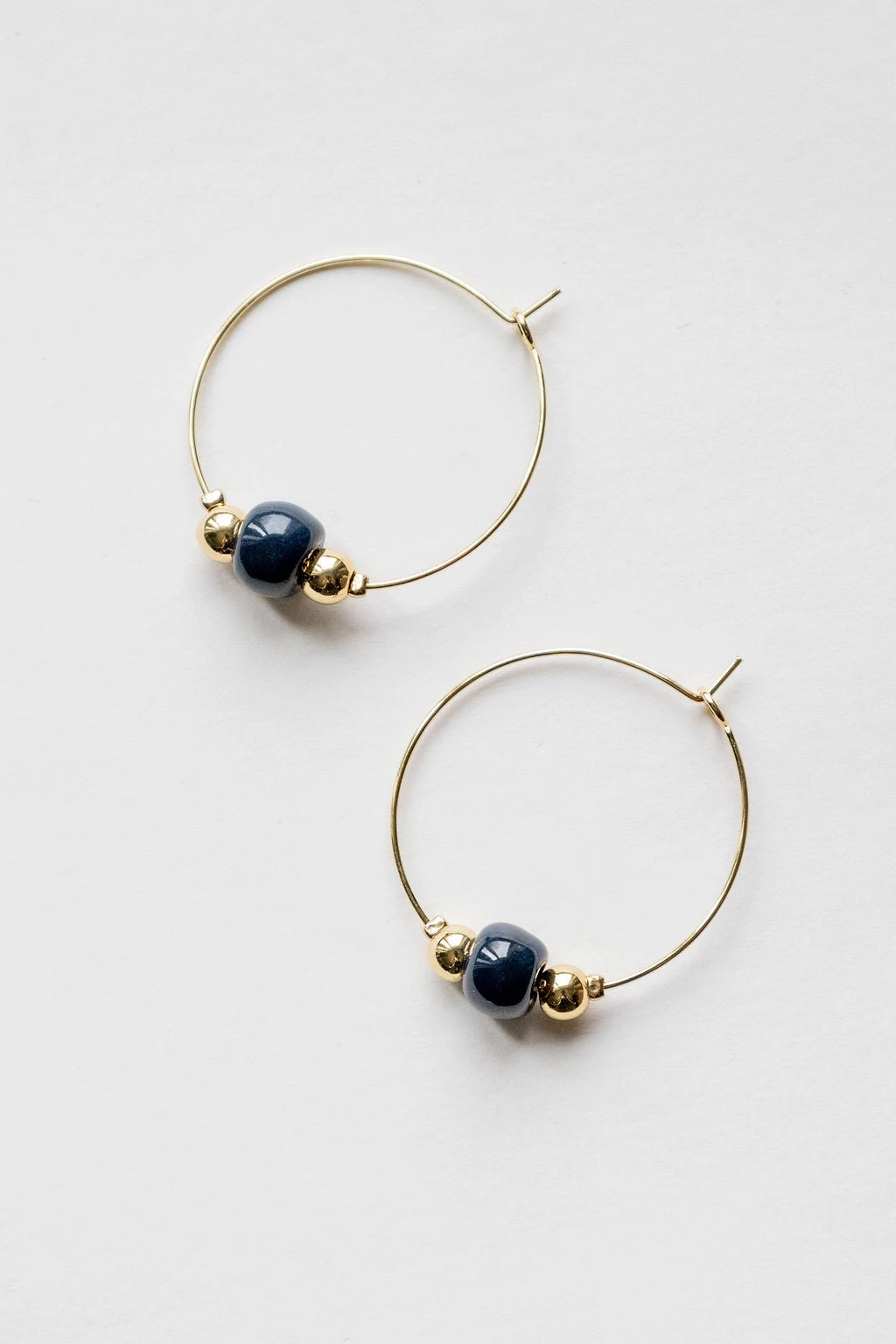 Bel Koz Square Bead Hoop Earring 3 Bel Koz Square Bead Hoop Earring - Image 3
