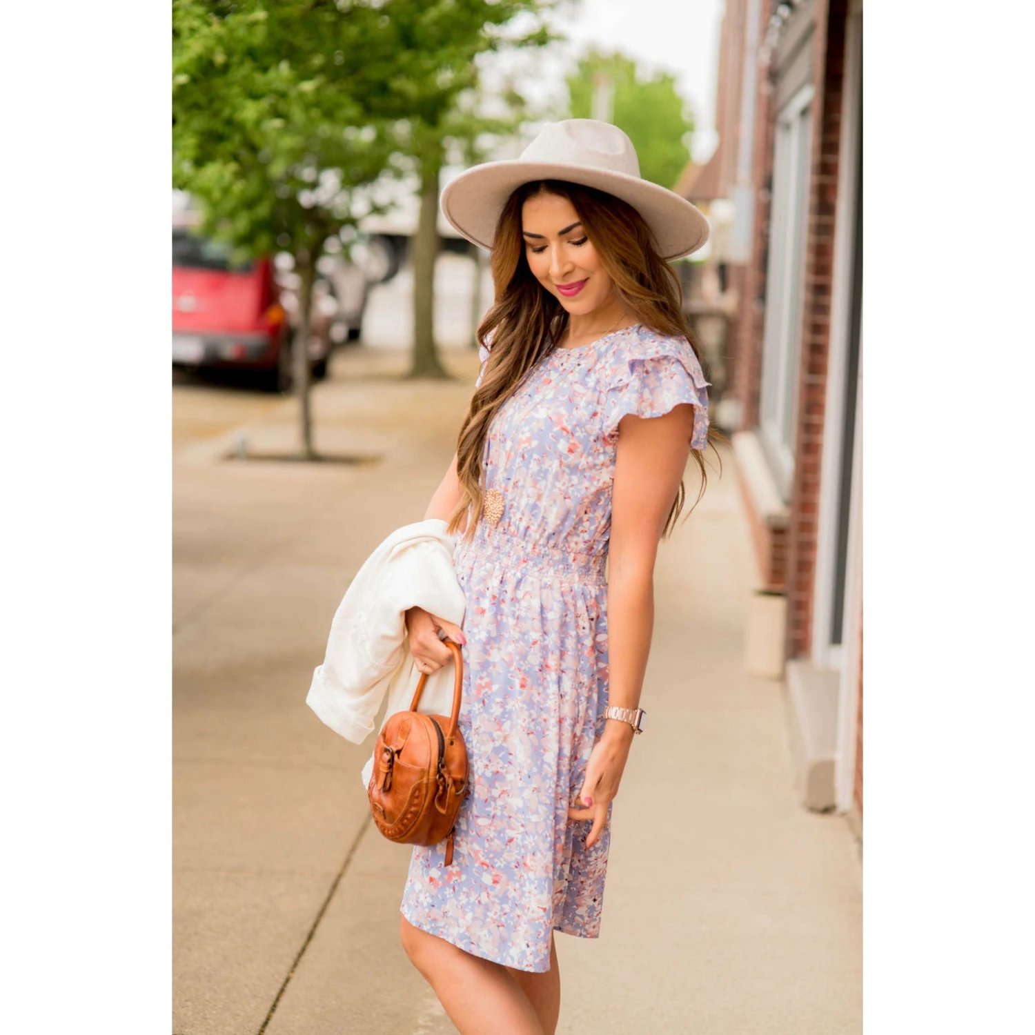 Watercolor Floral Flutter Sleeve Dress 2 Watercolor Floral Flutter Sleeve Dress - Image 2