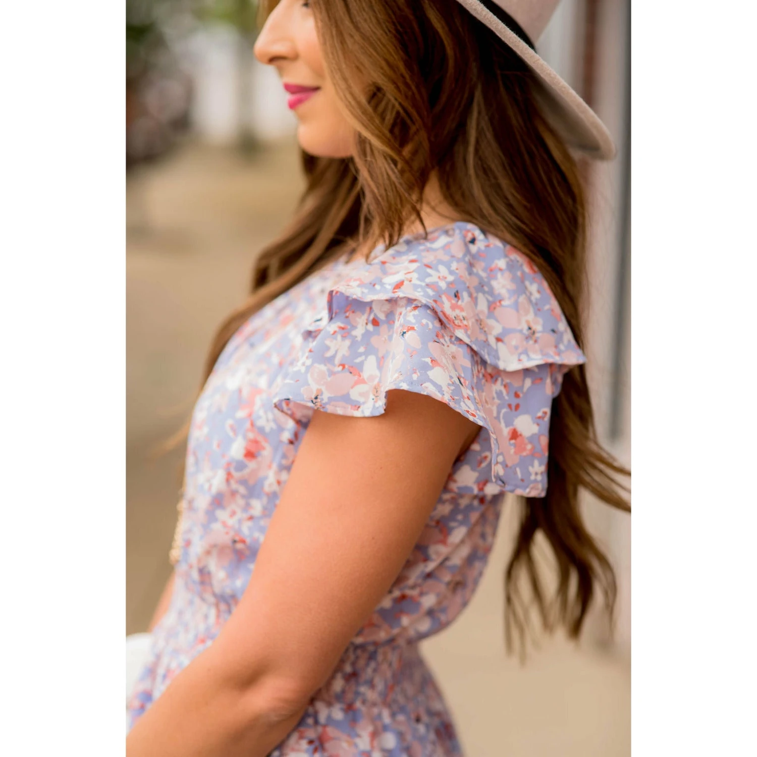 Watercolor Floral Flutter Sleeve Dress 10 Watercolor Floral Flutter Sleeve Dress - Image 10