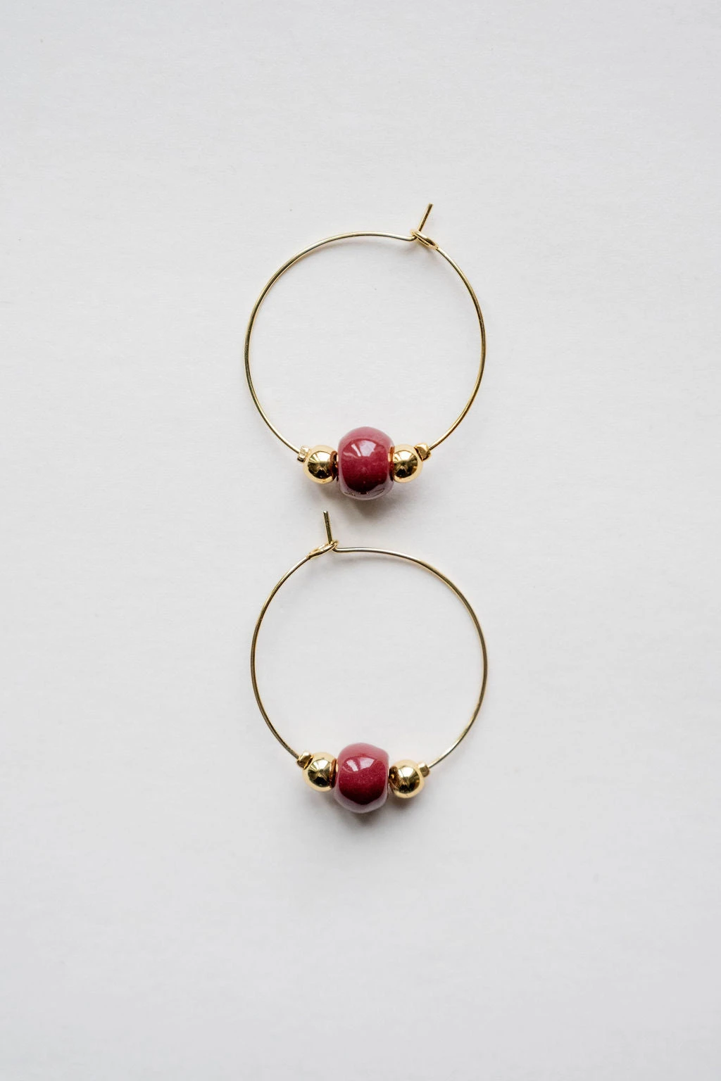 Bel Koz Square Bead Hoop Earring 8 Bel Koz Square Bead Hoop Earring - Image 8