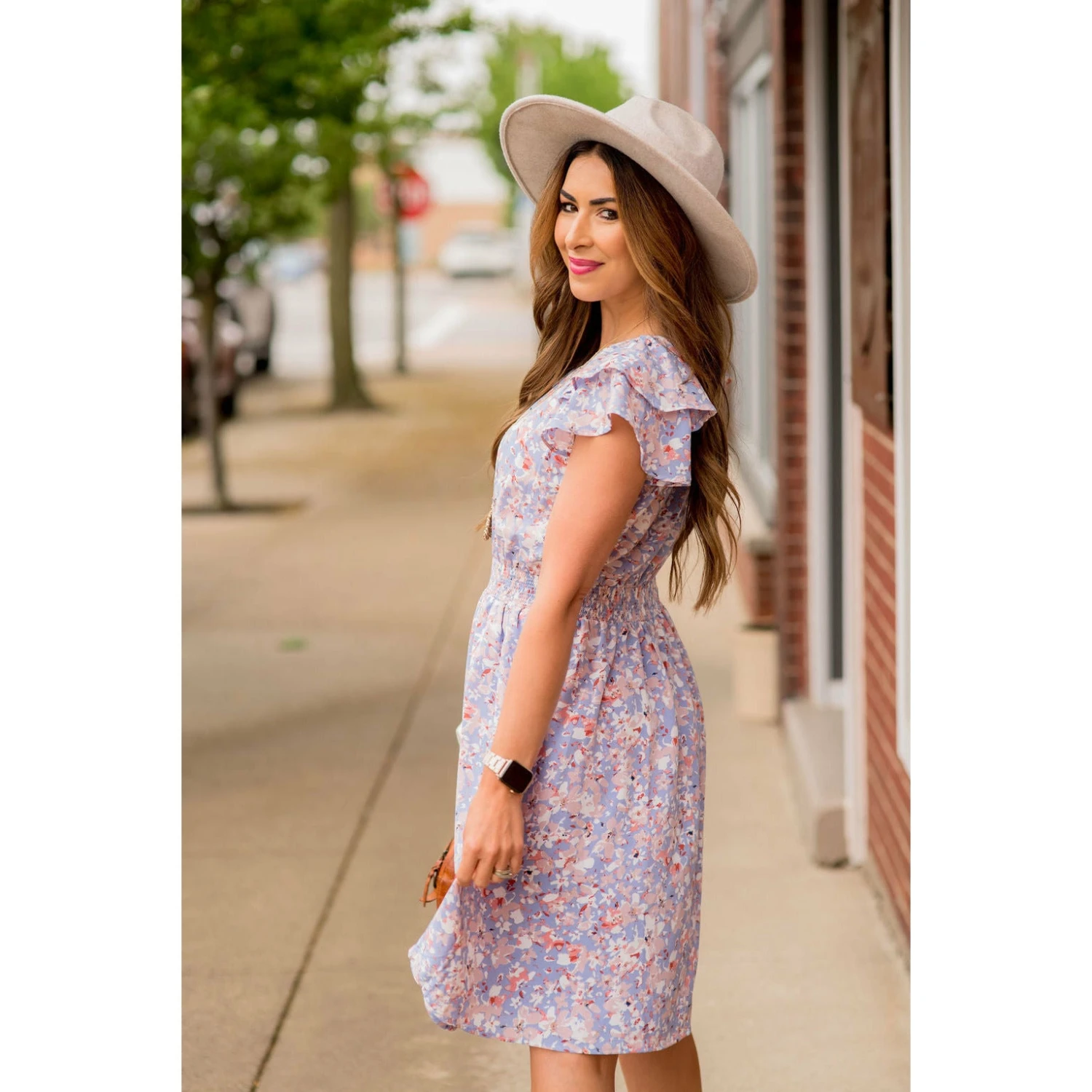 Watercolor Floral Flutter Sleeve Dress 11 Watercolor Floral Flutter Sleeve Dress - Image 11