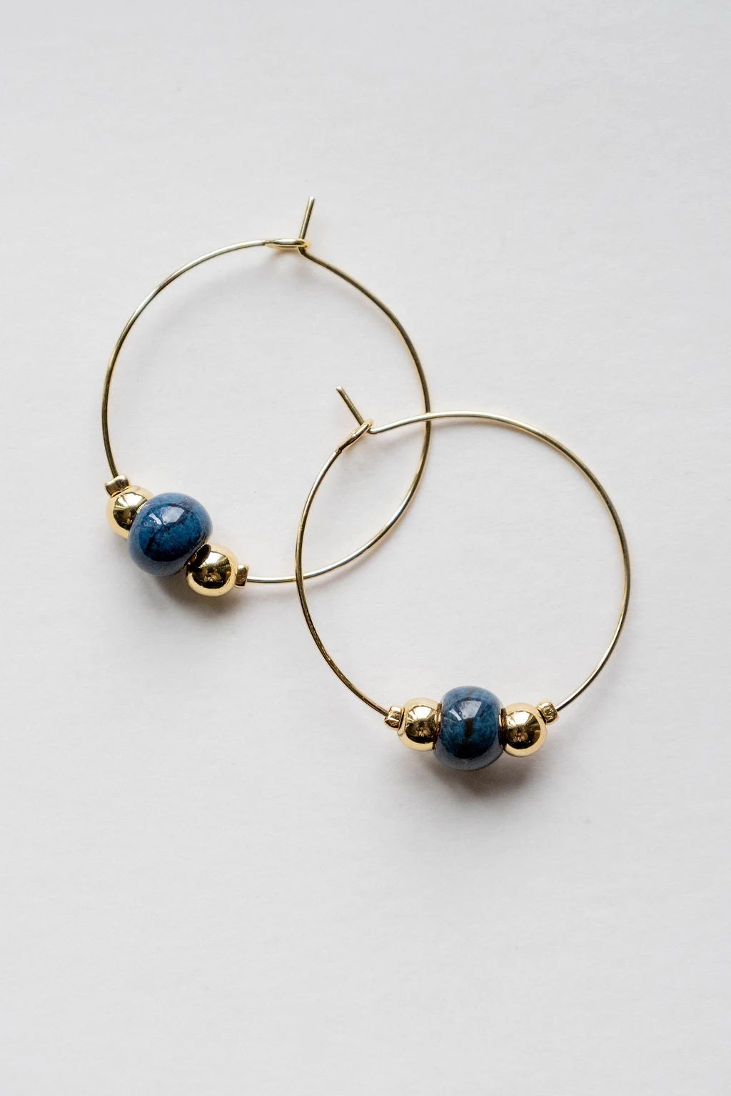 Bel Koz Square Bead Hoop Earring 9 Bel Koz Square Bead Hoop Earring - Image 9