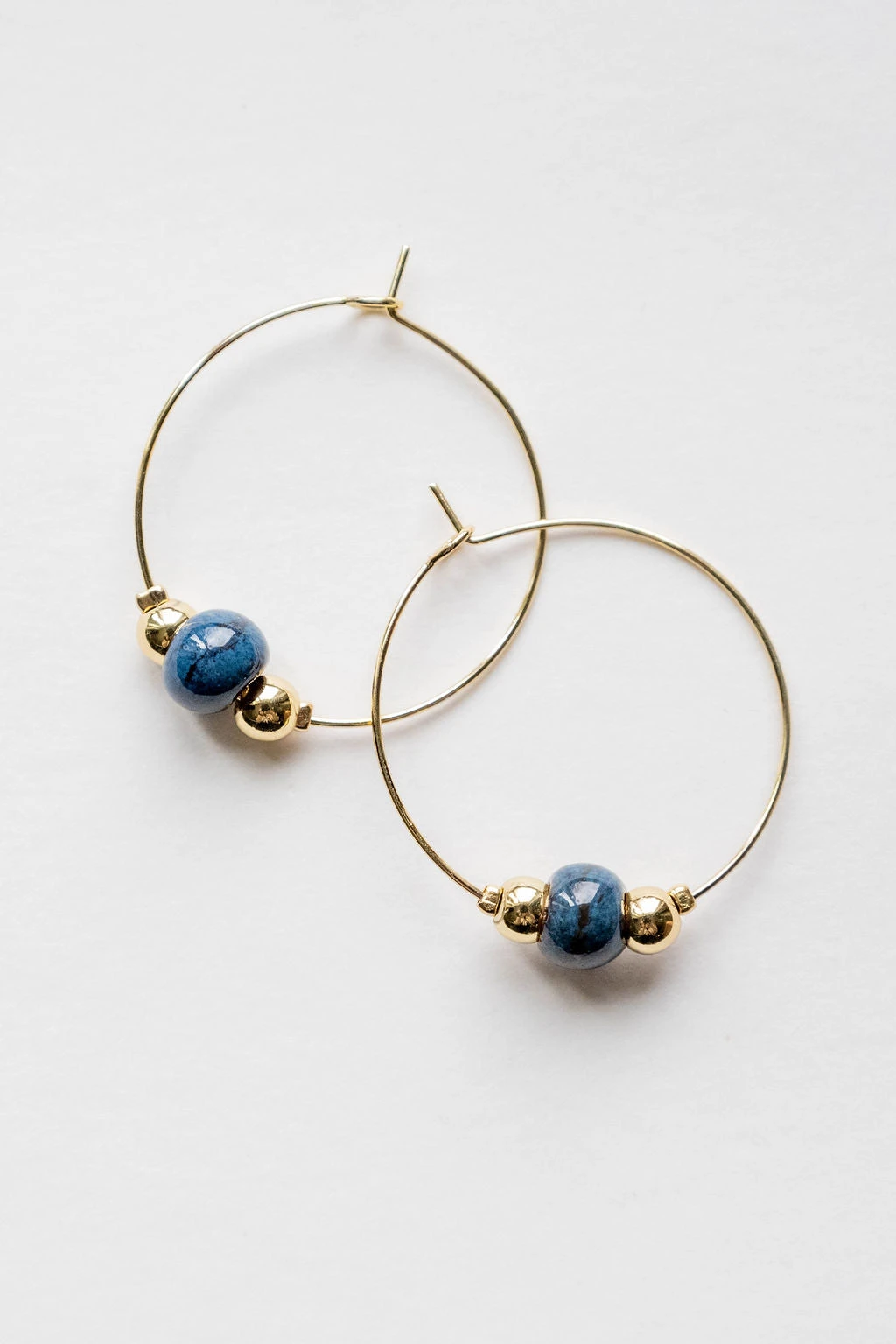 Bel Koz Square Bead Hoop Earring 10 Bel Koz Square Bead Hoop Earring - Image 10