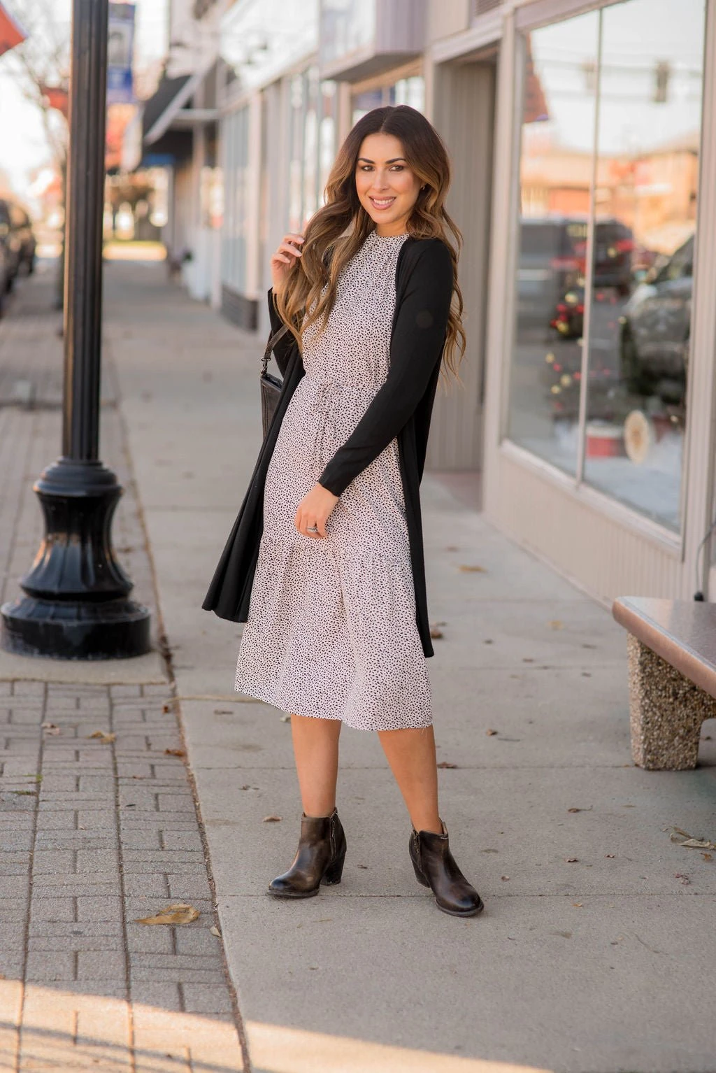 Spotted Cinched Halter Dress 3 Spotted Cinched Halter Dress - Image 3