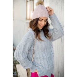 Turtle Neck Scalloped Bottom Sweater -Women's Clothing Store BB 3122