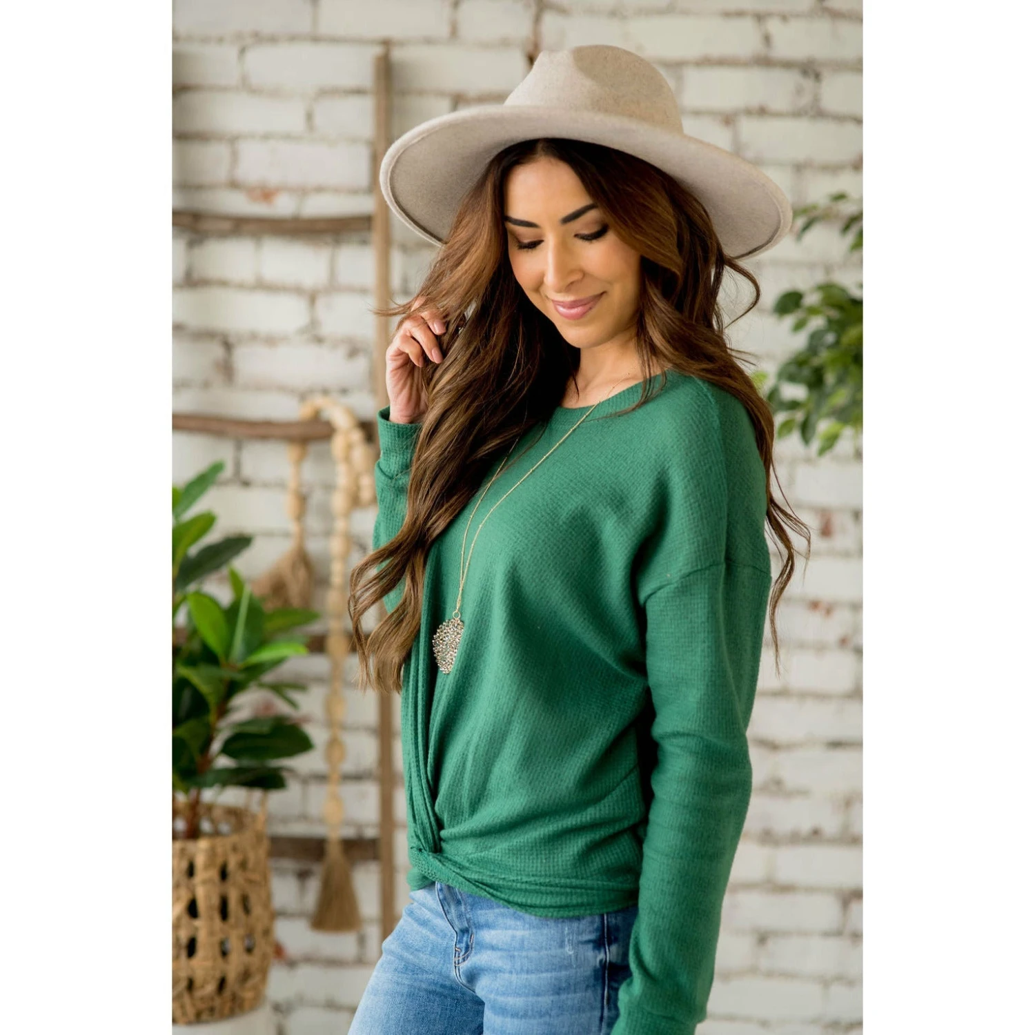 Thermal Tie Front Long Sleeve Tee 10 Thermal Tie Front Long Sleeve Tee - Image 10