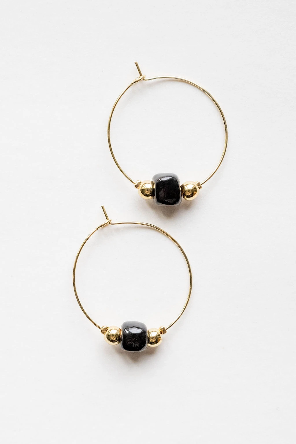 Bel Koz Square Bead Hoop Earring 11 Bel Koz Square Bead Hoop Earring - Image 11
